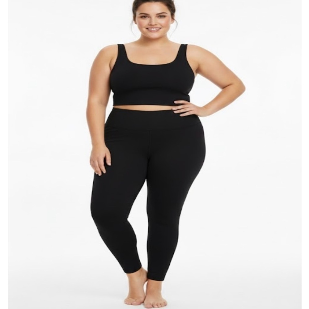 Terra & Sky black cotton plus high Rise leggings 2x( 20w-22w)